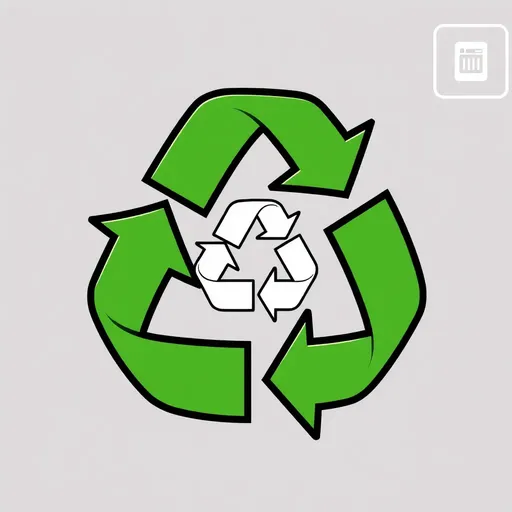  Concepto de Diseño de Logo de Reciclaje Simple