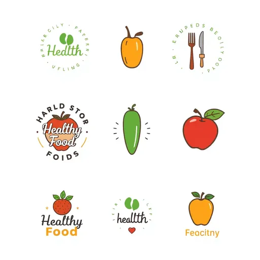  Logos de Alimentos Saludables para Elecciones de Estilo de Vida Nutritivo