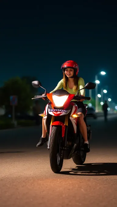 Chicas en un Moto Ride Wild and Free Spirits.