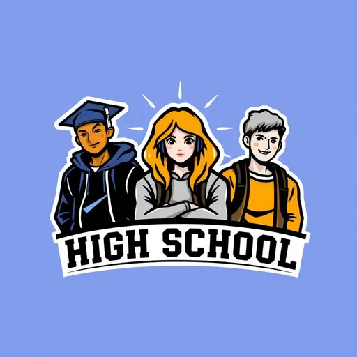 Concepto de diseño del logotipo de estudiantes de la escuela secundaria