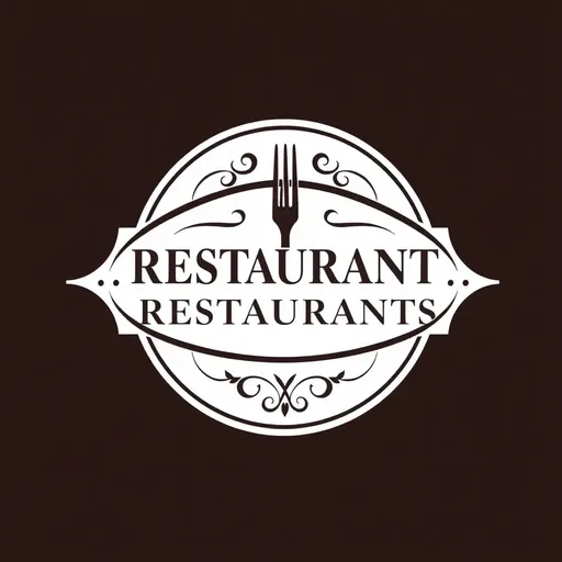 Diseño conceptual de logotipo único de restaurantes elegantes