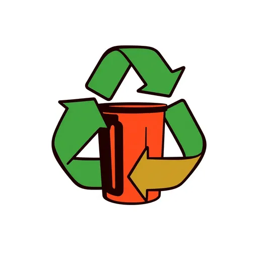 Diseño de Ilustración Vectorial de Logotipo de Reciclaje Simple