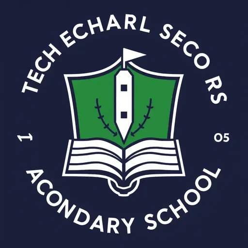 Diseño de logotipo de escuelas secundarias técnicas