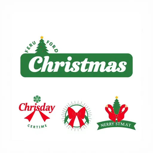 Diseños únicos de logos de Navidad