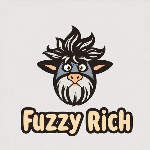 El Logotipo de Cabello Fuzzy Rich Encarna la Alta Moda