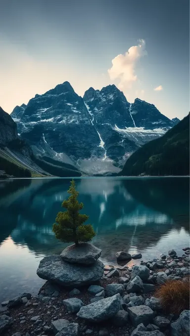 El lago pequeño: un cuerpo de agua pacífico.