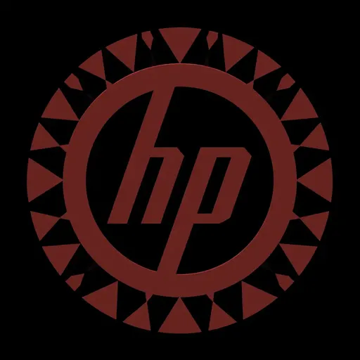 El logo de HP: el símbolo icónico de Hewlett-Packard.