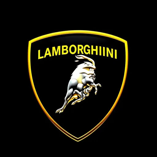 El logo de Lamborghini describe la marca de coches deportivos de lujo.