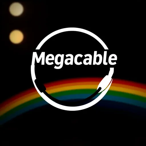 El logo de Megacable es una representación prominente de la marca