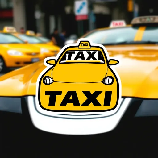 El logo de Taxi: representación única de la empresa de taxi.