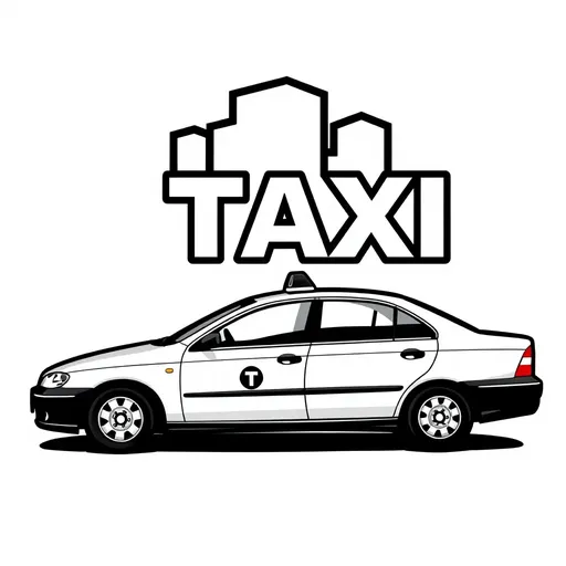 El logo de Taxi: un símbolo de servicio de transporte.