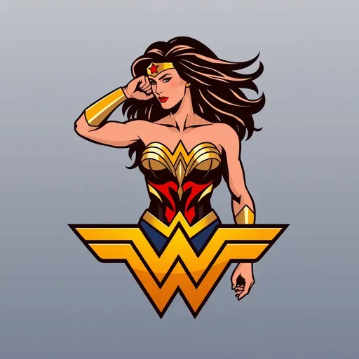 El logo de Wonder Woman: emblema clásico de la princesa guerrera amazona.