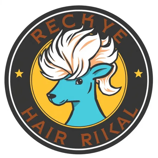 El logo de cabello suave y rico describe la identidad de marca única