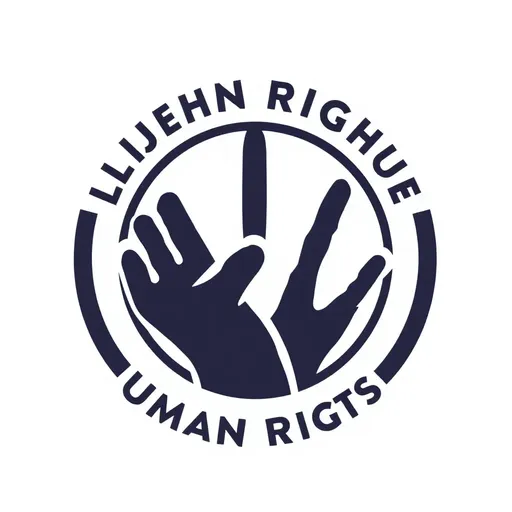 El logo de derechos humanos encarna la dignidad humana universal.