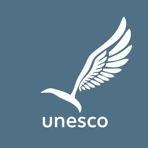 El logo de la UNESCO simboliza educación internacional y patrimonio cultural