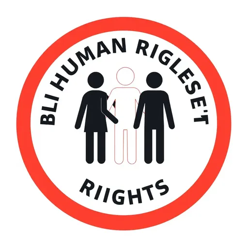 El logo de los derechos humanos reaparece de nuevo.