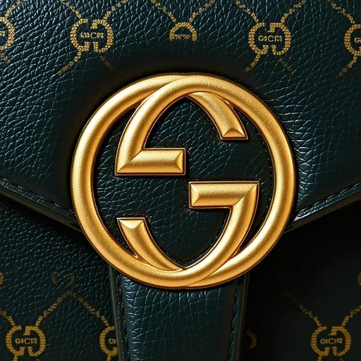 El logotipo de Gucci se destaca en productos de la marca de lujo.