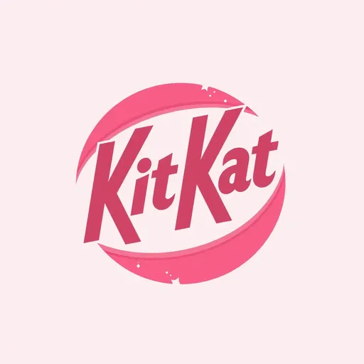 El logotipo de KitKat es la marca icónica para alimentos para picar.