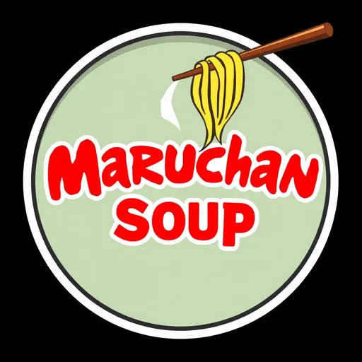 El logotipo de Maruchan Soup se destaca en el diseño de embalaje.