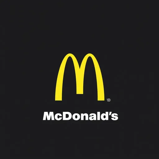 El logotipo de McDonald's: branding icónico de arcos dorados.