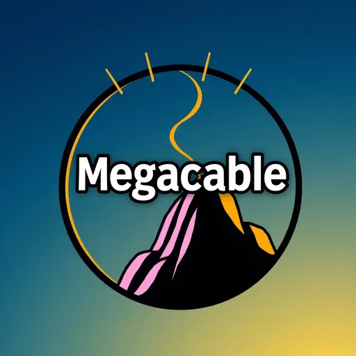 El logotipo de Megacable es una identidad de marca simple y efectiva.