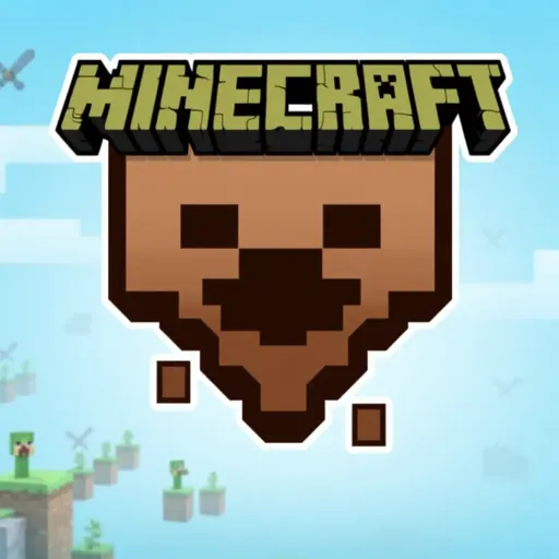 El logotipo de Minecraft: icono blocky de gaming.