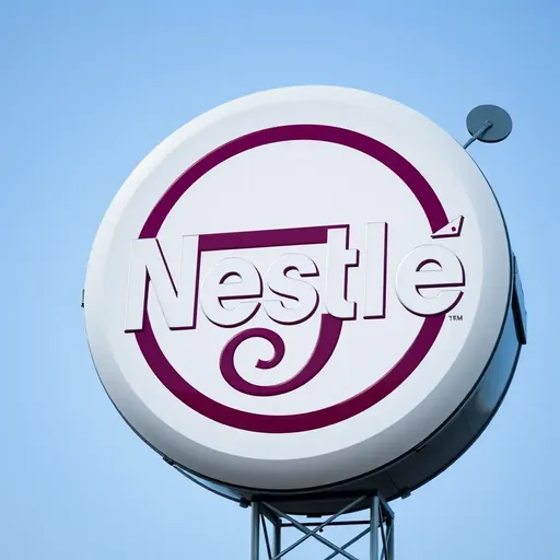 El logotipo de Nestle es un emblema reconocido para la empresa global