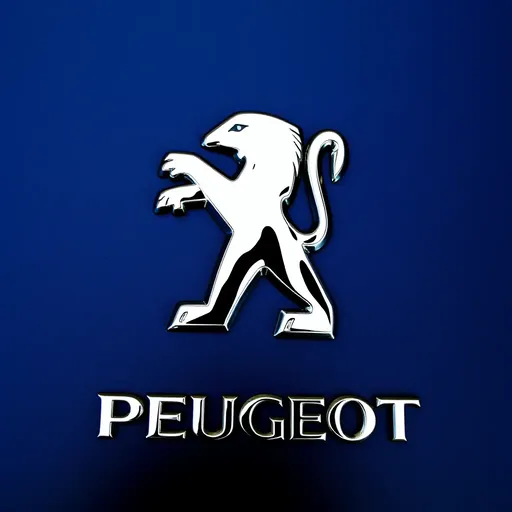 El logotipo de Peugeot simboliza la herencia automovilística francesa.