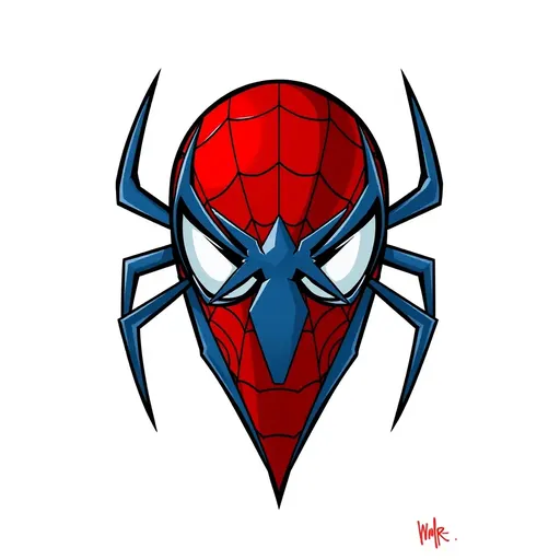 El logotipo de Spider-Man: legendaria marca del héroe que se desliza por la red.