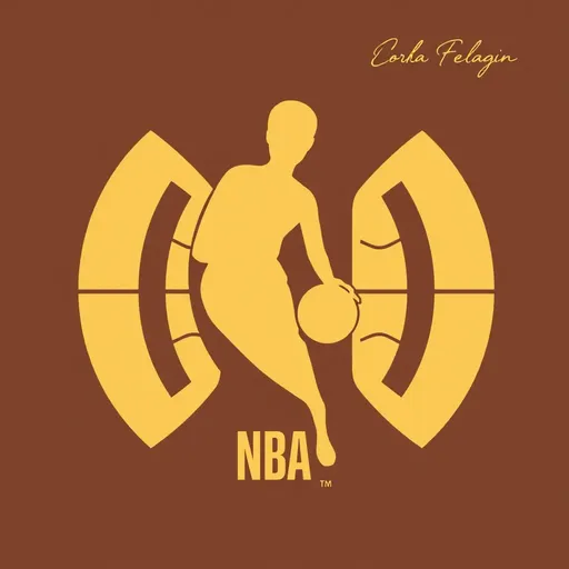 El logotipo de la NBA: un símbolo de baloncesto profesional.