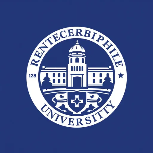 El logotipo de la universidad simboliza la excelencia académica e identidad.