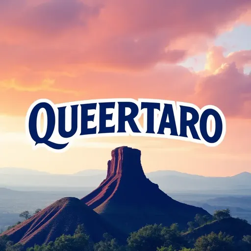 El logotipo del Estado de Querétaro se emblema en la bandera mexicana.