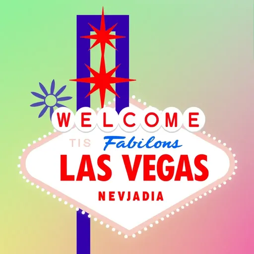 El logotipo icónico de Las Vegas representa entretenimiento y lujo.