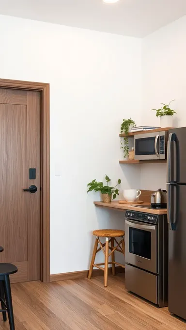 Espacio de Cocina Pequeño para Elementos Esenciales de Cocina