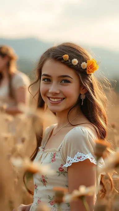 Fotos de la Niña Hermosa Capturan la Juventud y el Encanto