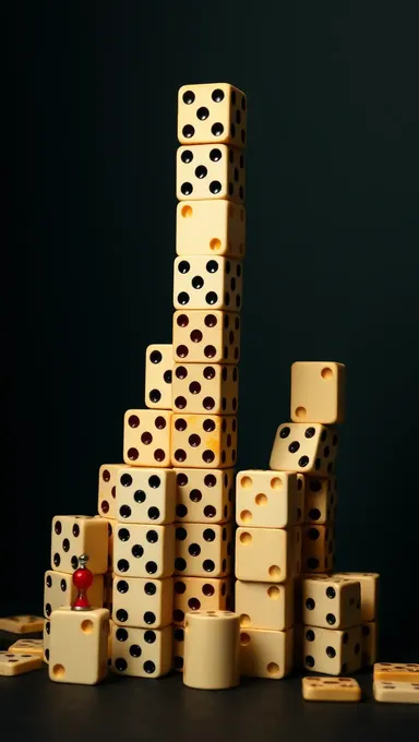 Habilidades Creativas de Chicas en Exhibición con Torres de Domino