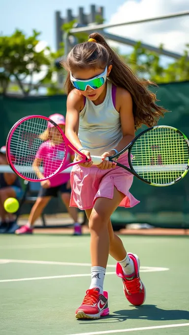 Habilidades de tenis sobrenaturalmente dotadas de chicas