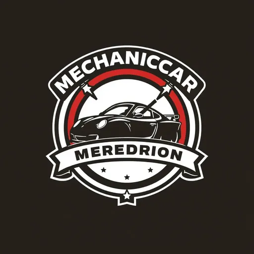 Identidad de marca de taller de reparación de coches mecánicos