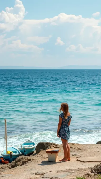 La Chica por la Costa Pasea por la Orilla