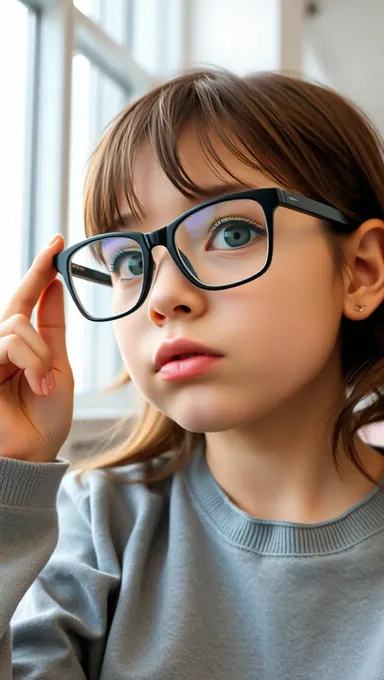 La niña con gafas: Una característica de individualidad