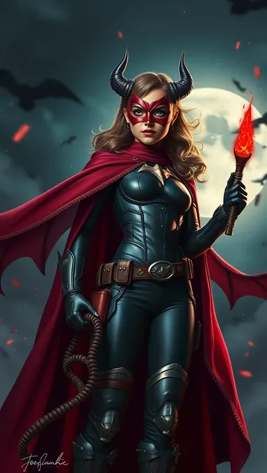 La superheroína diabla conquista fuerzas malas