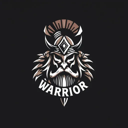 Logo Warrior: emblema de valor y resolución inquebrantable