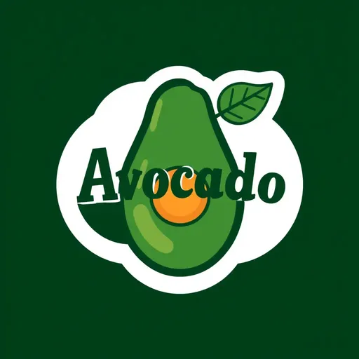 Logo de Aguacate: Diseño Minimalista para Compañía de Alimentos Frescos