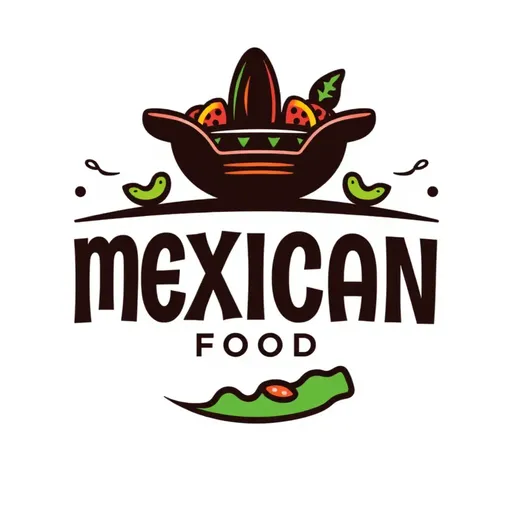 Logo de Comida Mexicana: Emblema de Delicias Sabrosas y Picantes