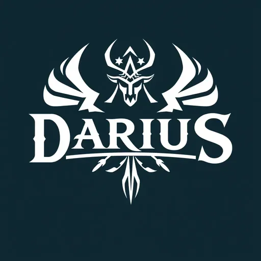 Logo de Darius: Tipografía Moderna y Audaz para Reconocimiento