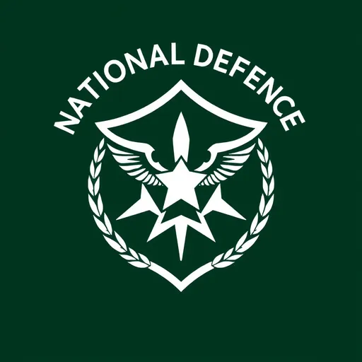 Logo de Defensa Nacional representa el poder y la protección militares