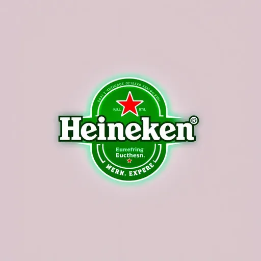 Logo de Heineken en tapas de botellas de cerveza