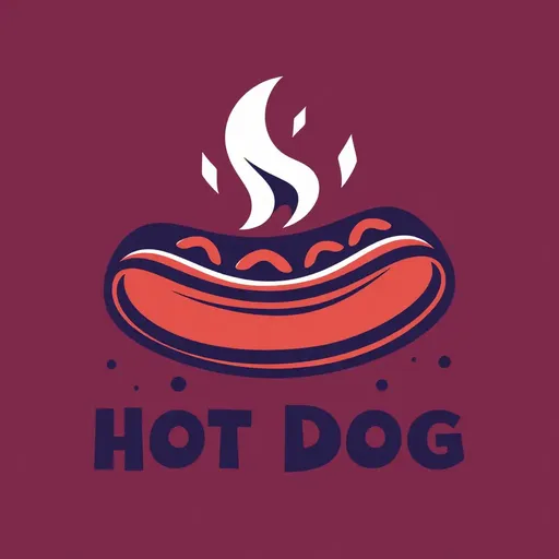 Logo de Hot Dog: Diseño Simple pero Efectivo para Marca de Snack