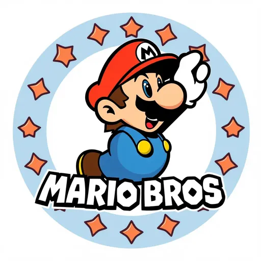 Logo de Mario Bros es un Símbolo Icono del Juego