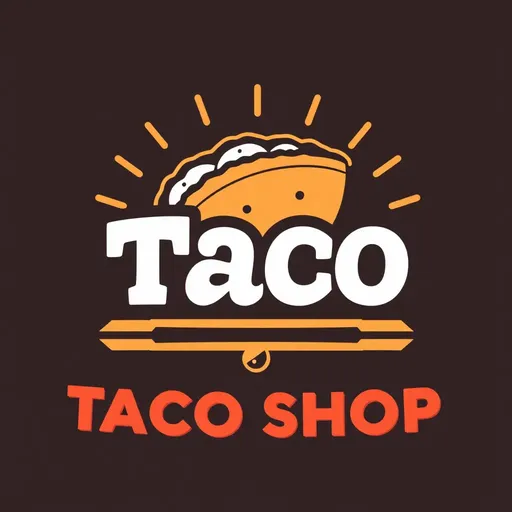 Logo de Taqueria: Un Escudo delicioso y Colorido